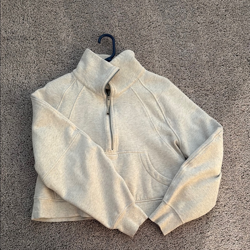 Women's Gray Half-Zip Sweater